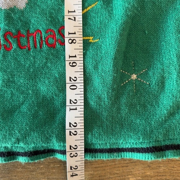 Holiday Time Cat Light Up Ugly Merry Christmas Party Sweater-Size L-Green-Works - Picture 12 of 17